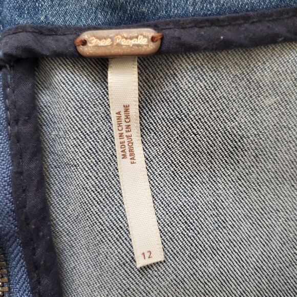 💗 FREE PEOPLE 💗 Modern Femme Denim Mini Skirt - [Size 12] - Picture 9 of 10